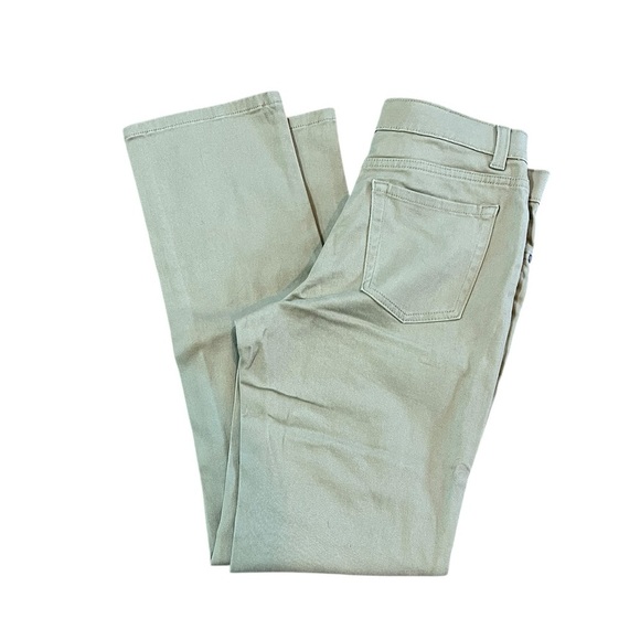 NWOT Boys Lands End 12 Iron Knees Khaki Tan Straight Leg Jeans Uniform Casual - Picture 1 of 9
